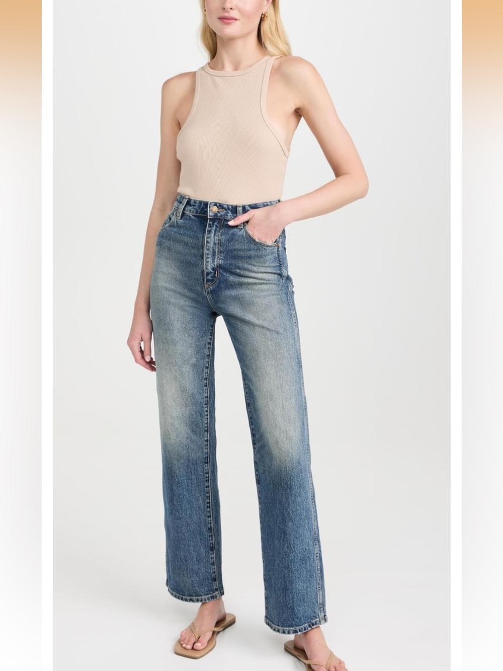 NWT ROLLA'S Heidi Phoenix Vintage Blue Denim Wide-Leg Jeans